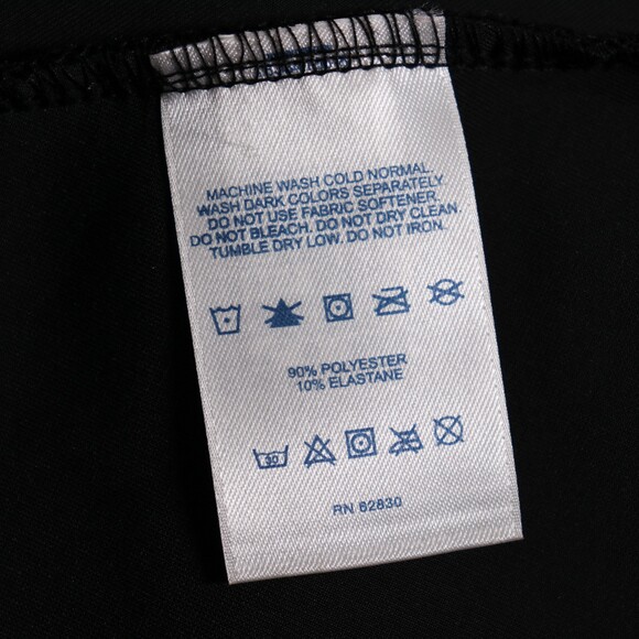 Lands End Black Velvet Skater Dress Womens XL Petite 3/4 Sleeve Fit Flare - Picture 3 of 16